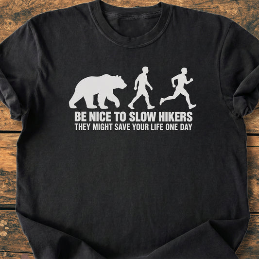 Be Nice To Slow Hikers - Premium Vintage Tee