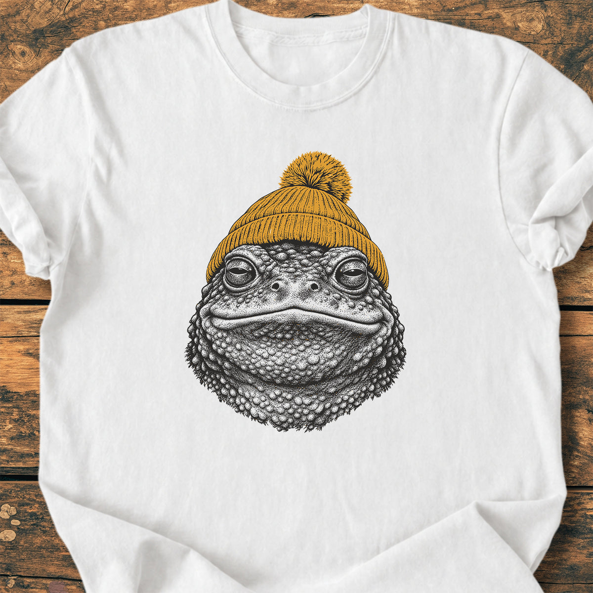 Toad With Beanie - Premium Vintage Tee