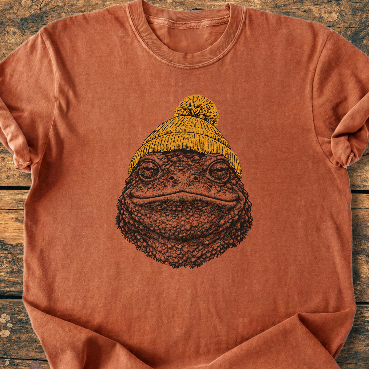 Toad With Beanie - Premium Vintage Tee
