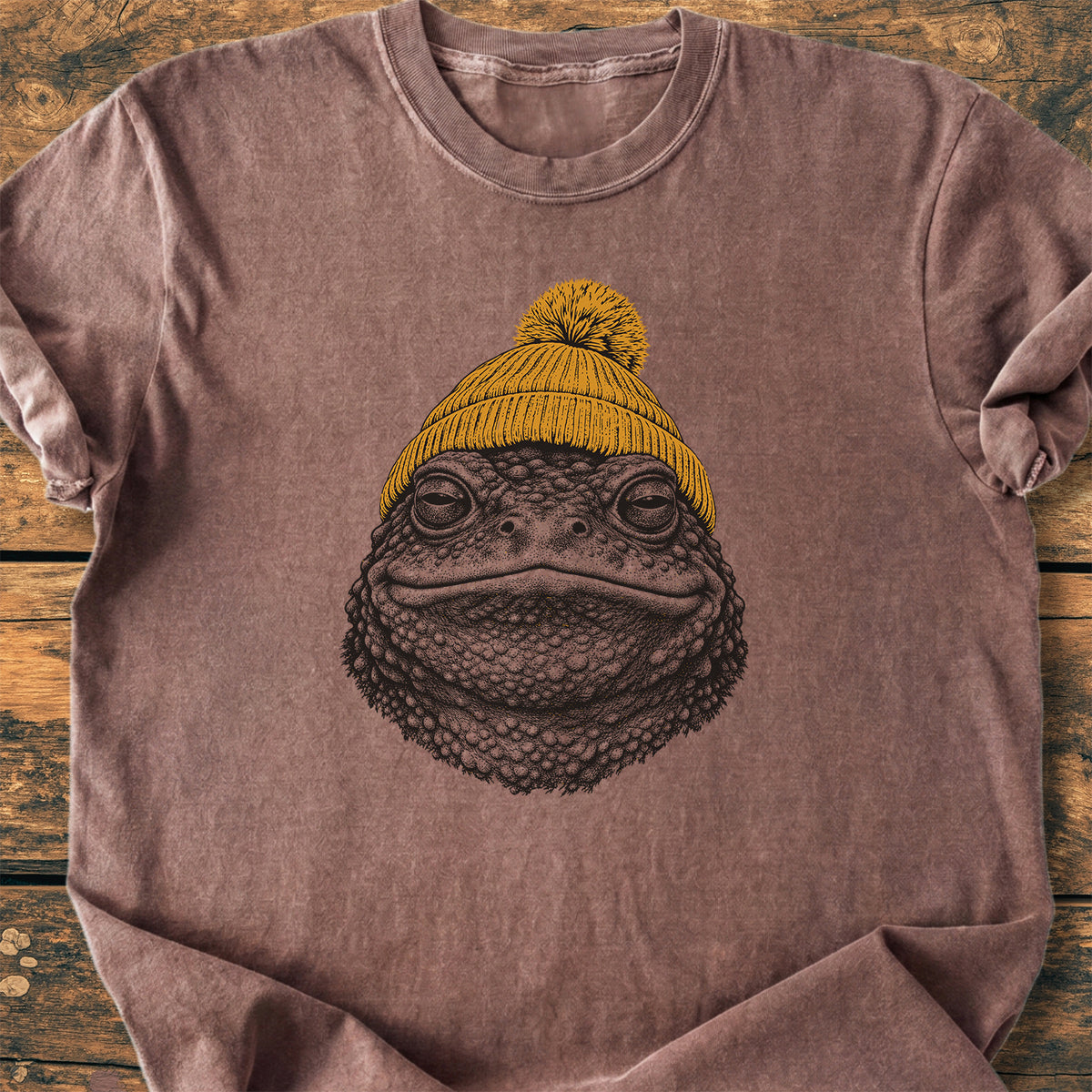 Toad With Beanie - Premium Vintage Tee