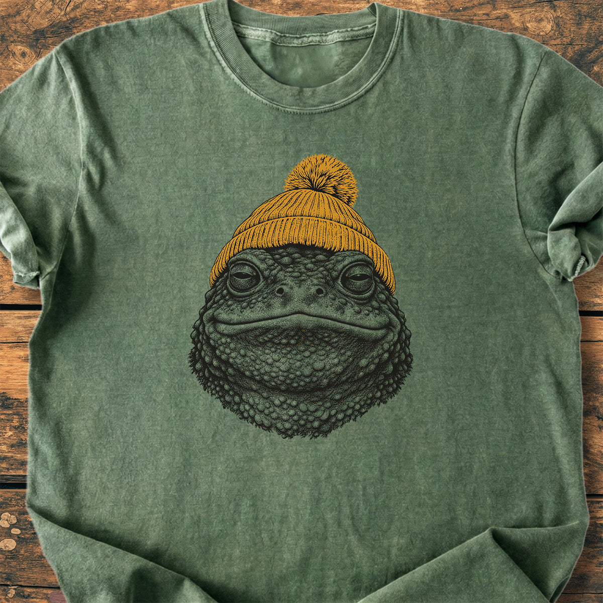 Toad With Beanie - Premium Vintage Tee