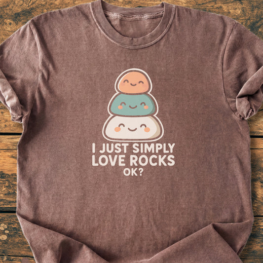 I Just Simply Love Rocks OK? - Premium Vintage Tee