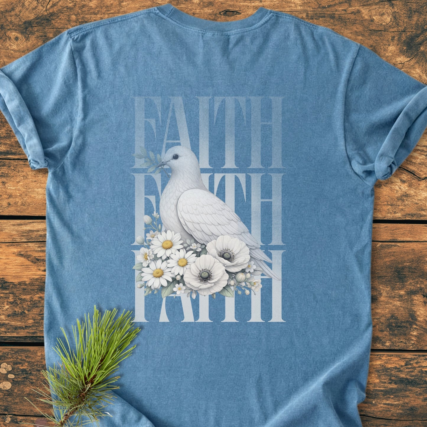 Faith BACK PRINT - Vintage Wash Tee