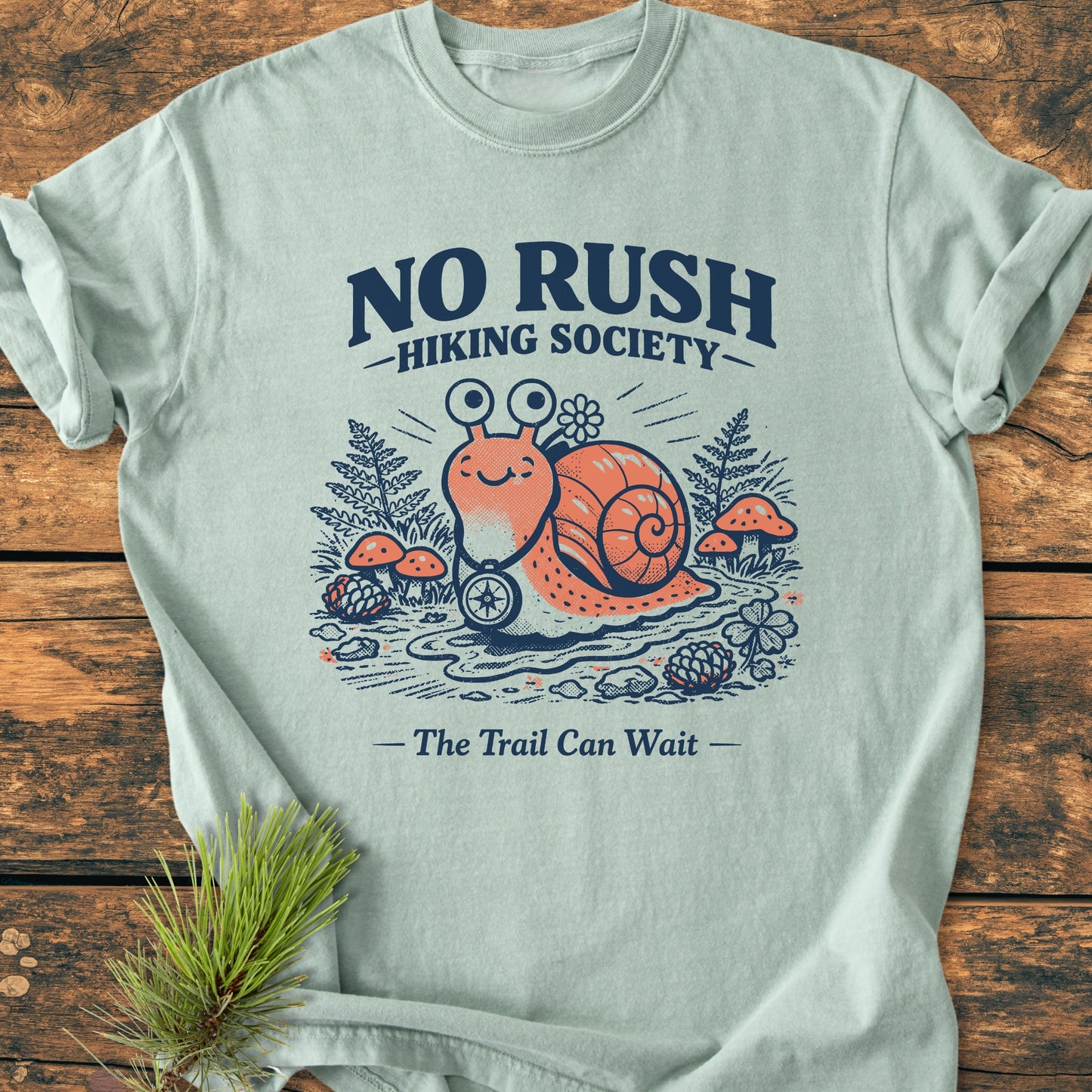 No Rush Hiking Society - Vintage Wash Tee