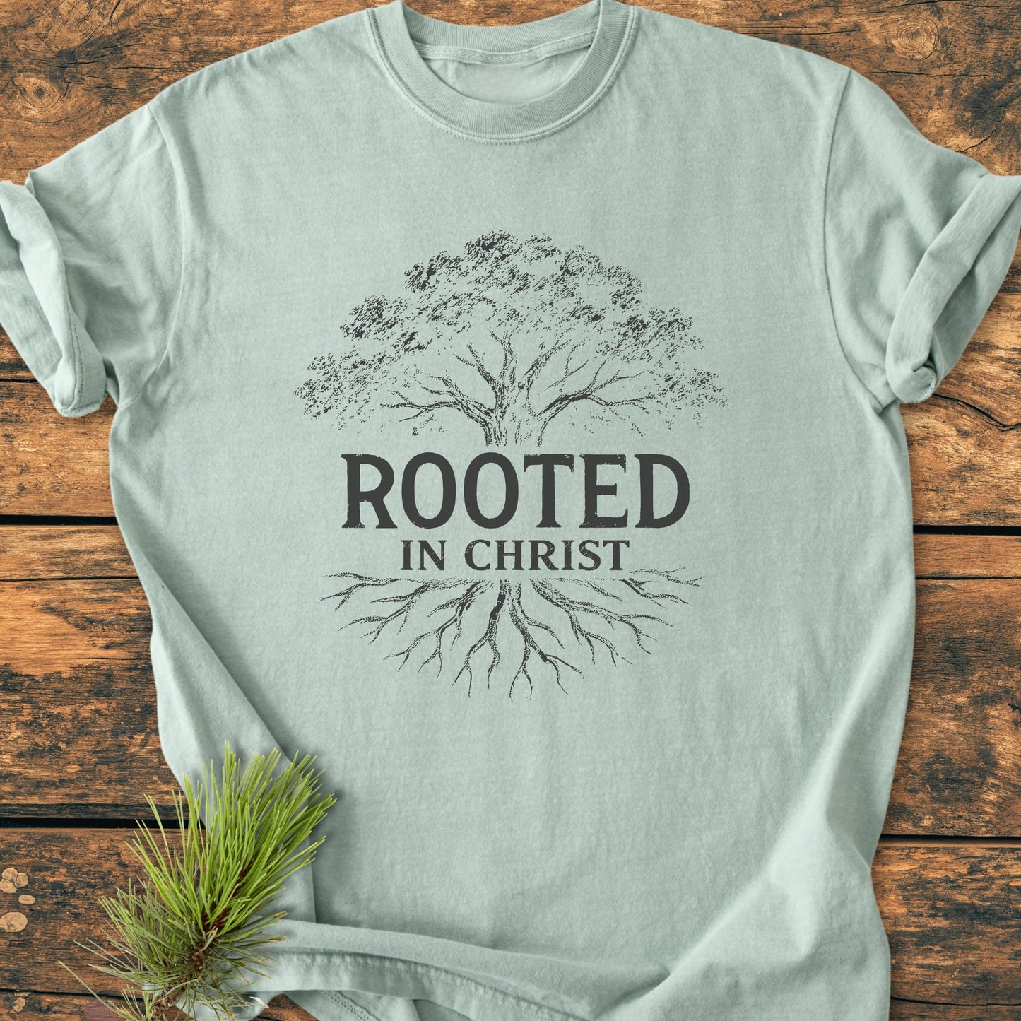 Rooted In Christ - Vintage Wash Tee
