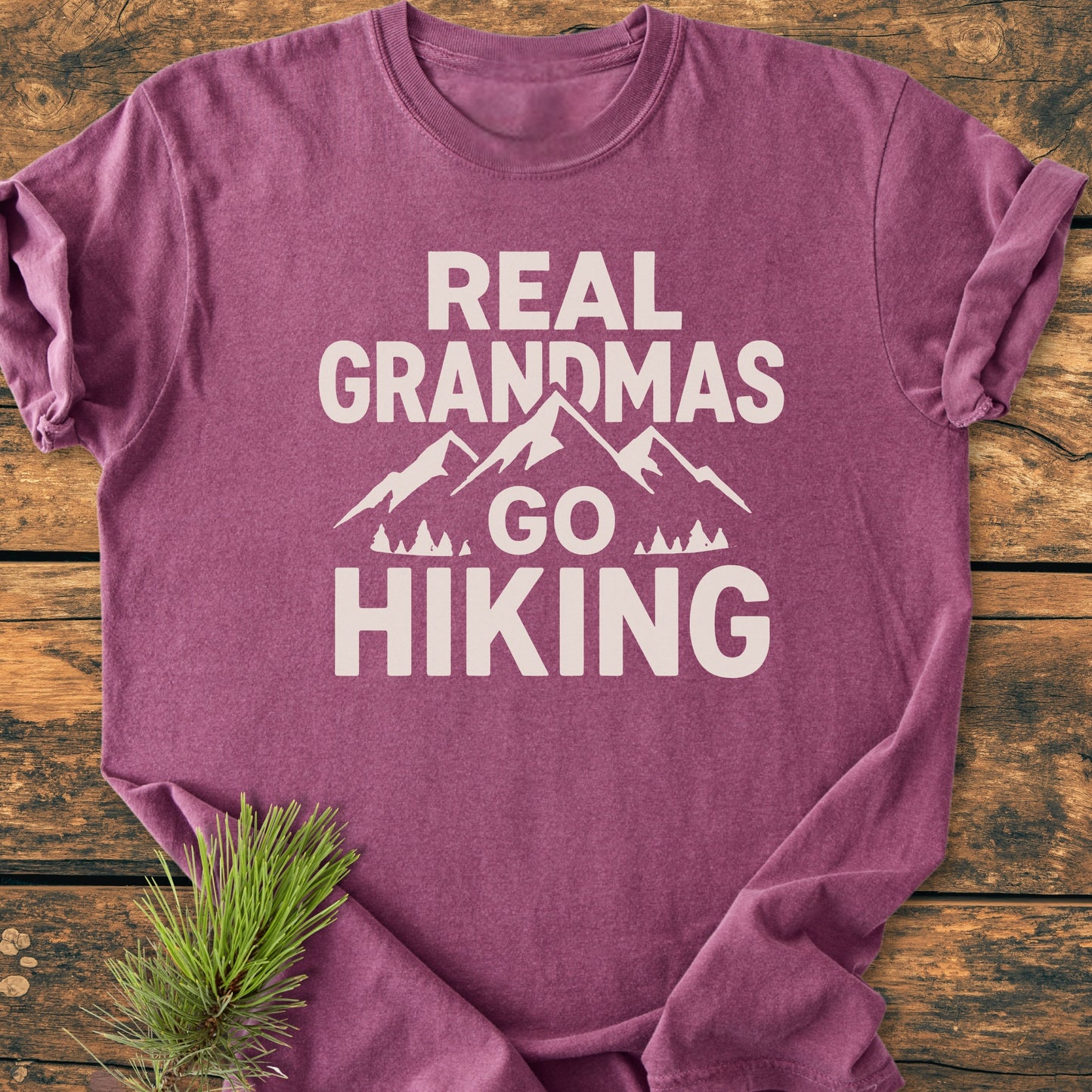 Real Grandmas Go Hiking - Vintage Wash Tee