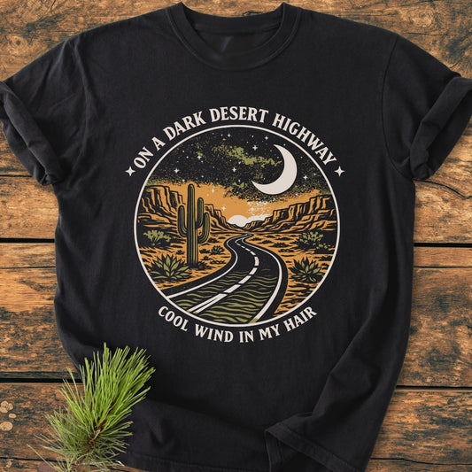 On A Dark Desert Highway - Vintage Wash Tee