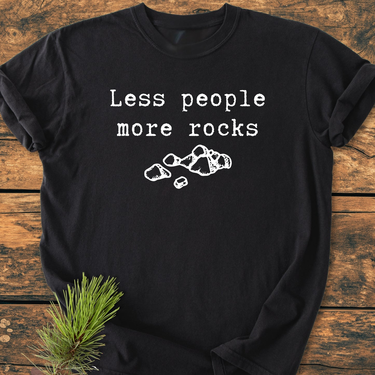 Less People More Rocks - Vintage Wash Tee