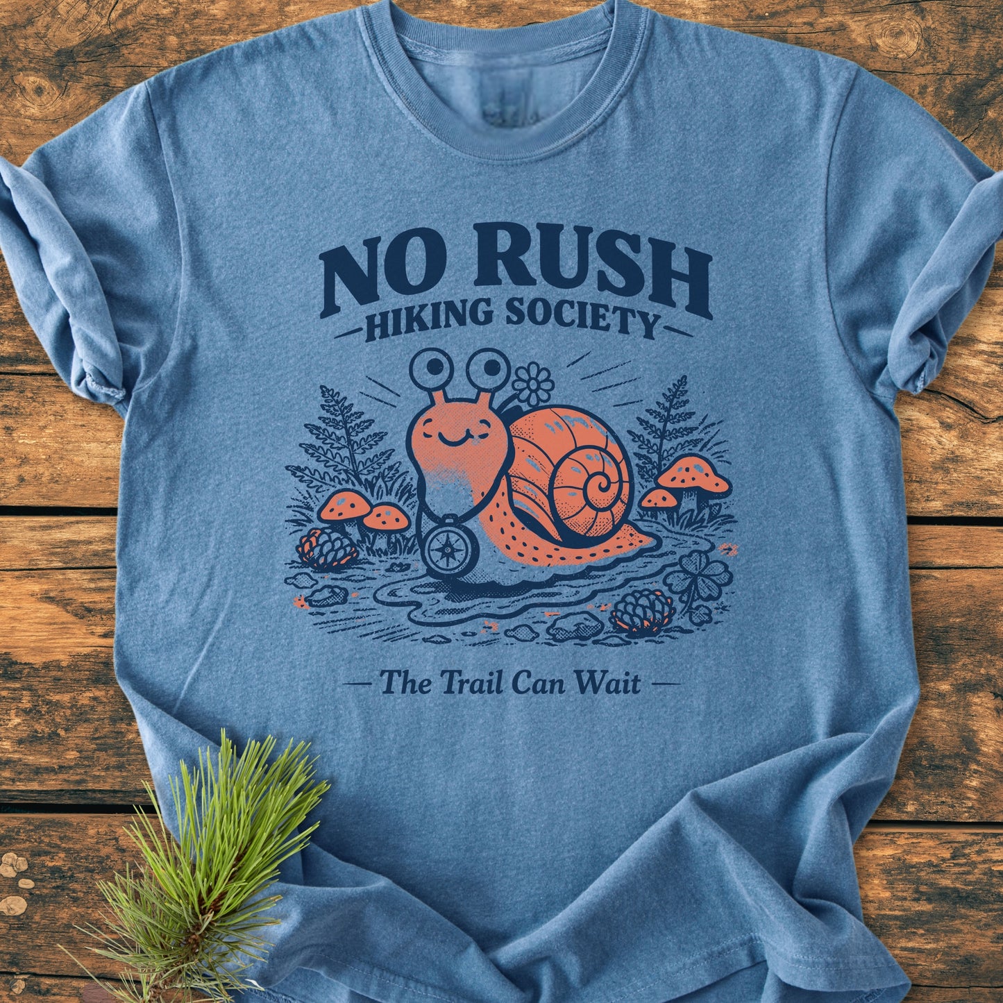 No Rush Hiking Society - Vintage Wash Tee