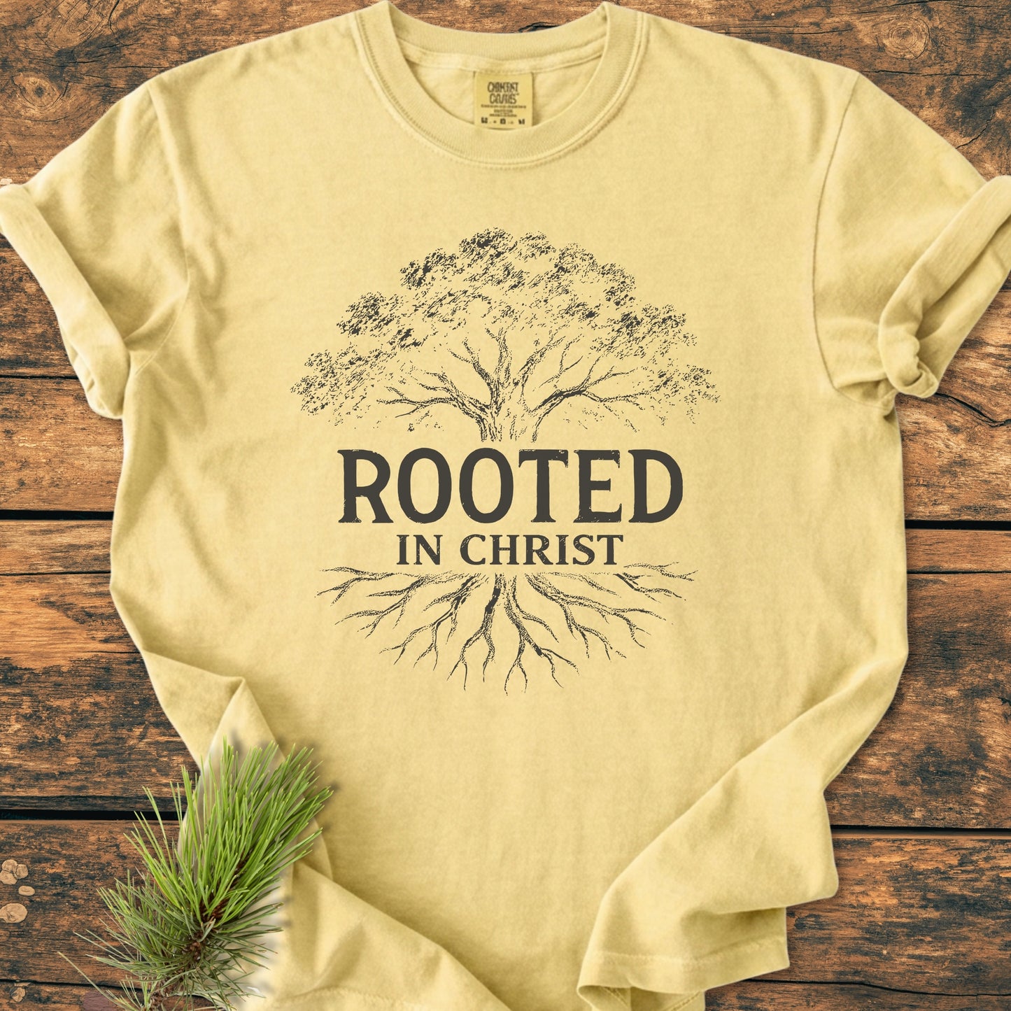 Rooted In Christ - Vintage Wash Tee
