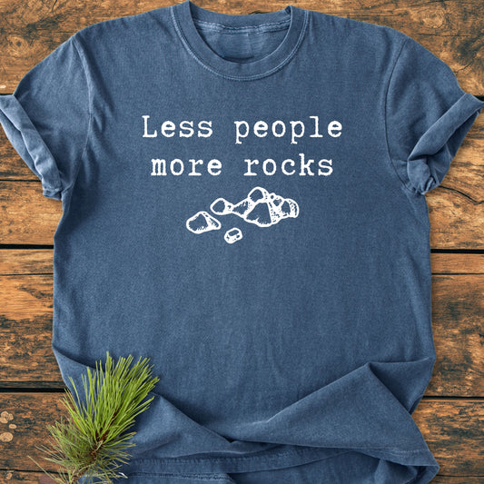 Less People More Rocks - Vintage Wash Tee