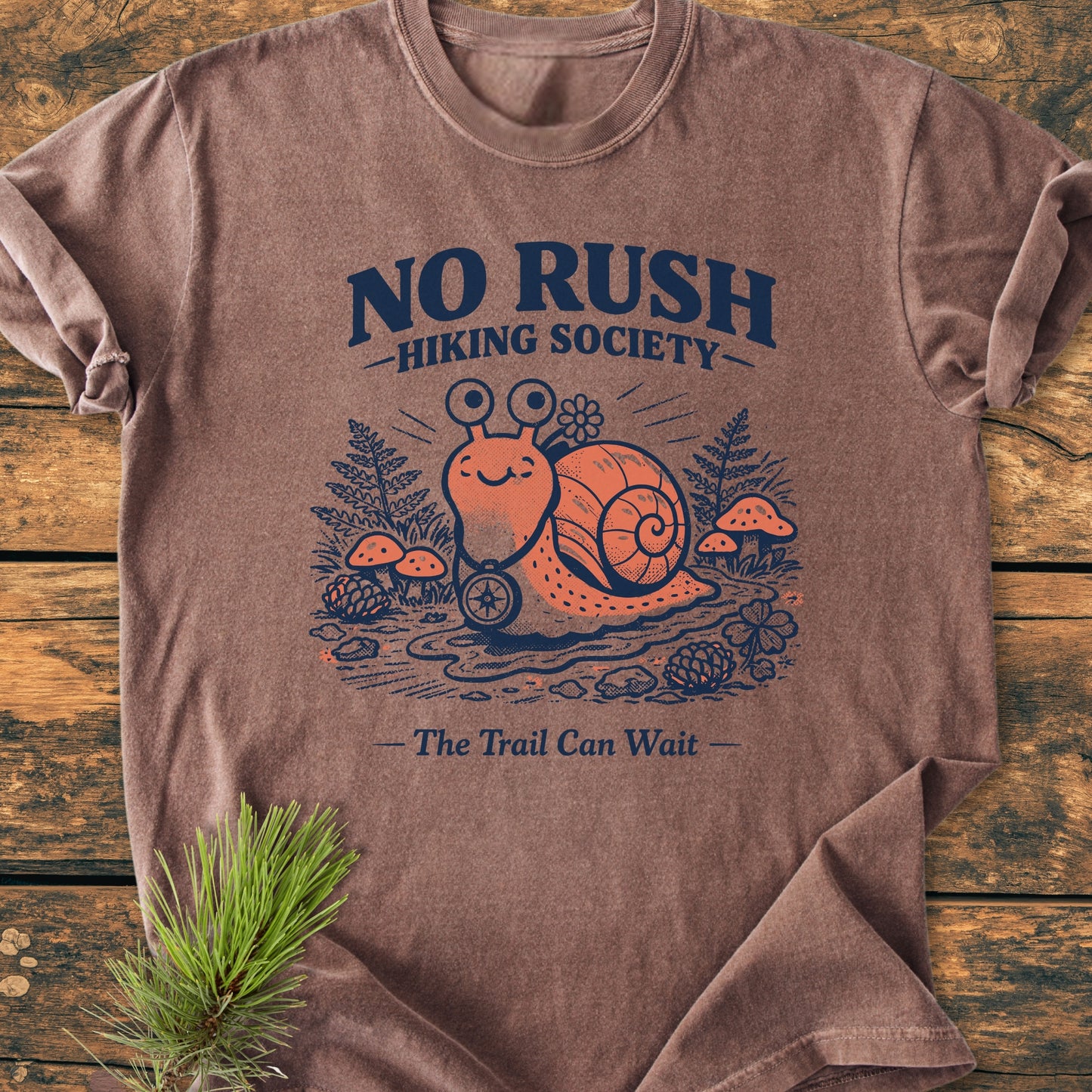 No Rush Hiking Society - Vintage Wash Tee