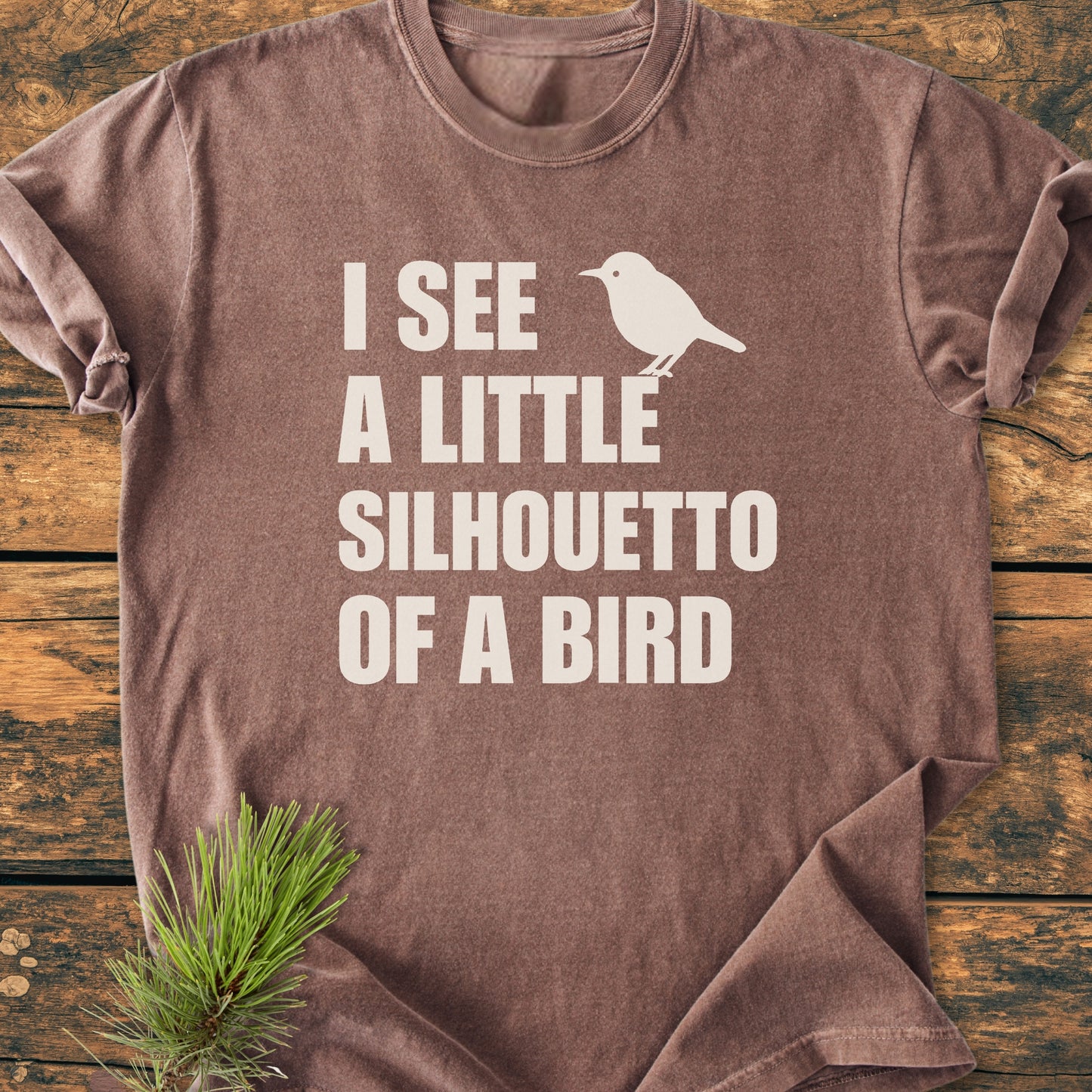 Silhouetto Of A Bird - Vintage Wash Tee
