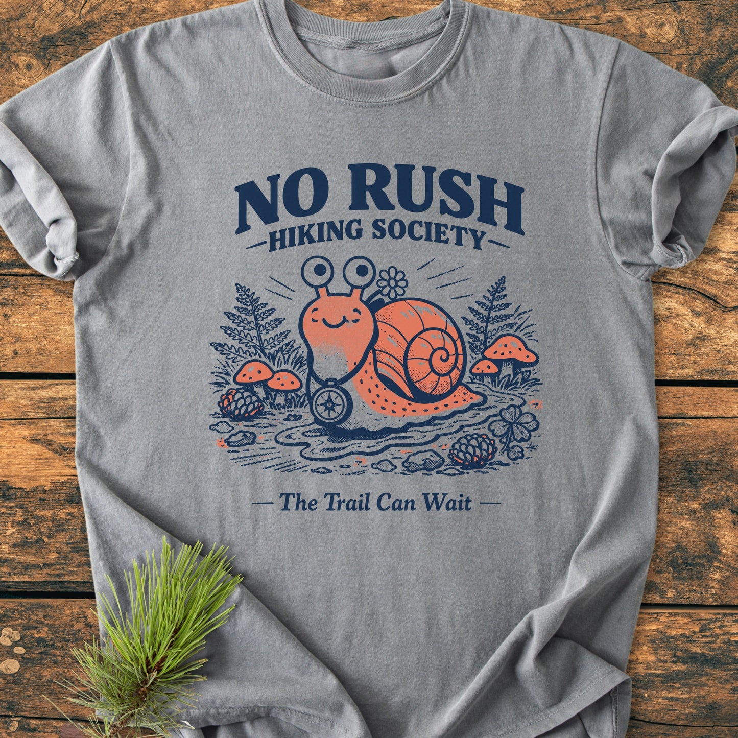 No Rush Hiking Society - Vintage Wash Tee