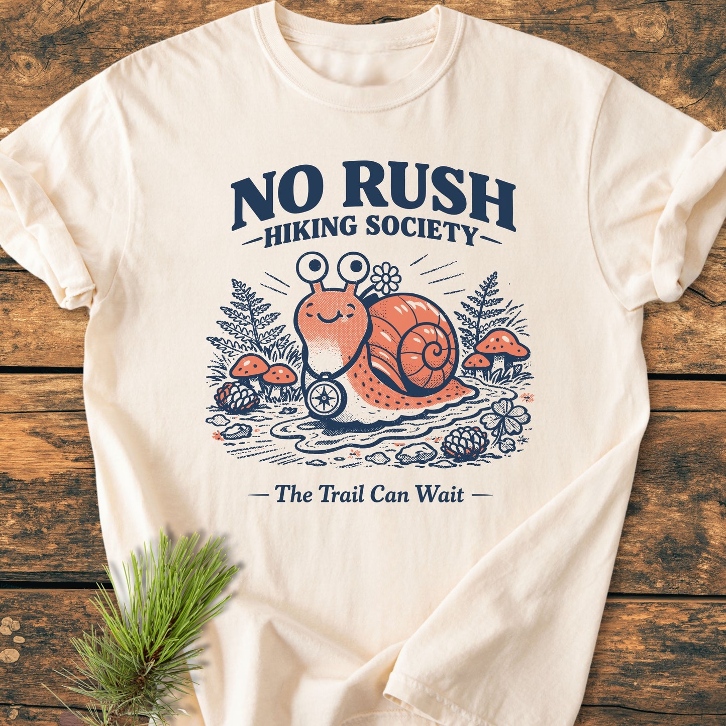 No Rush Hiking Society - Vintage Wash Tee