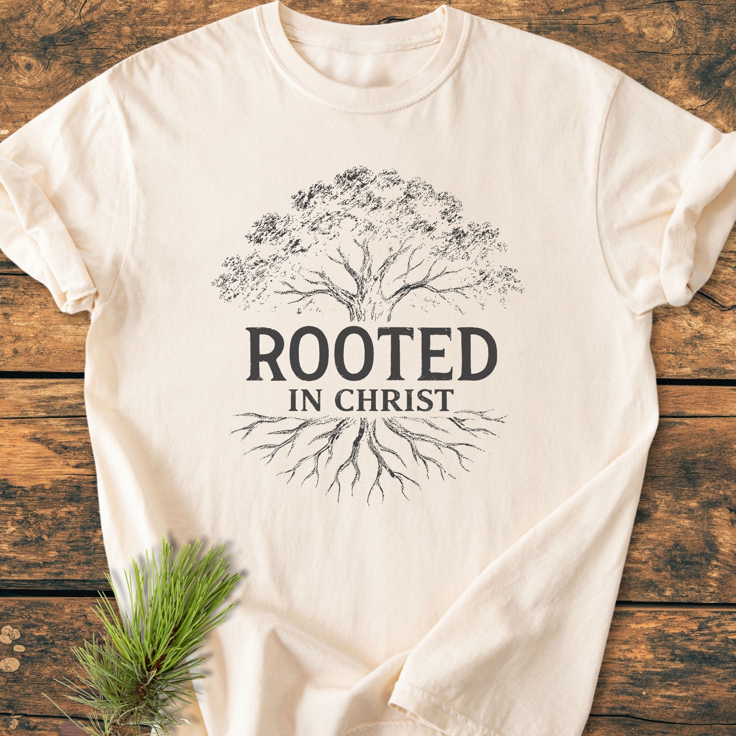 Rooted In Christ - Vintage Wash Tee