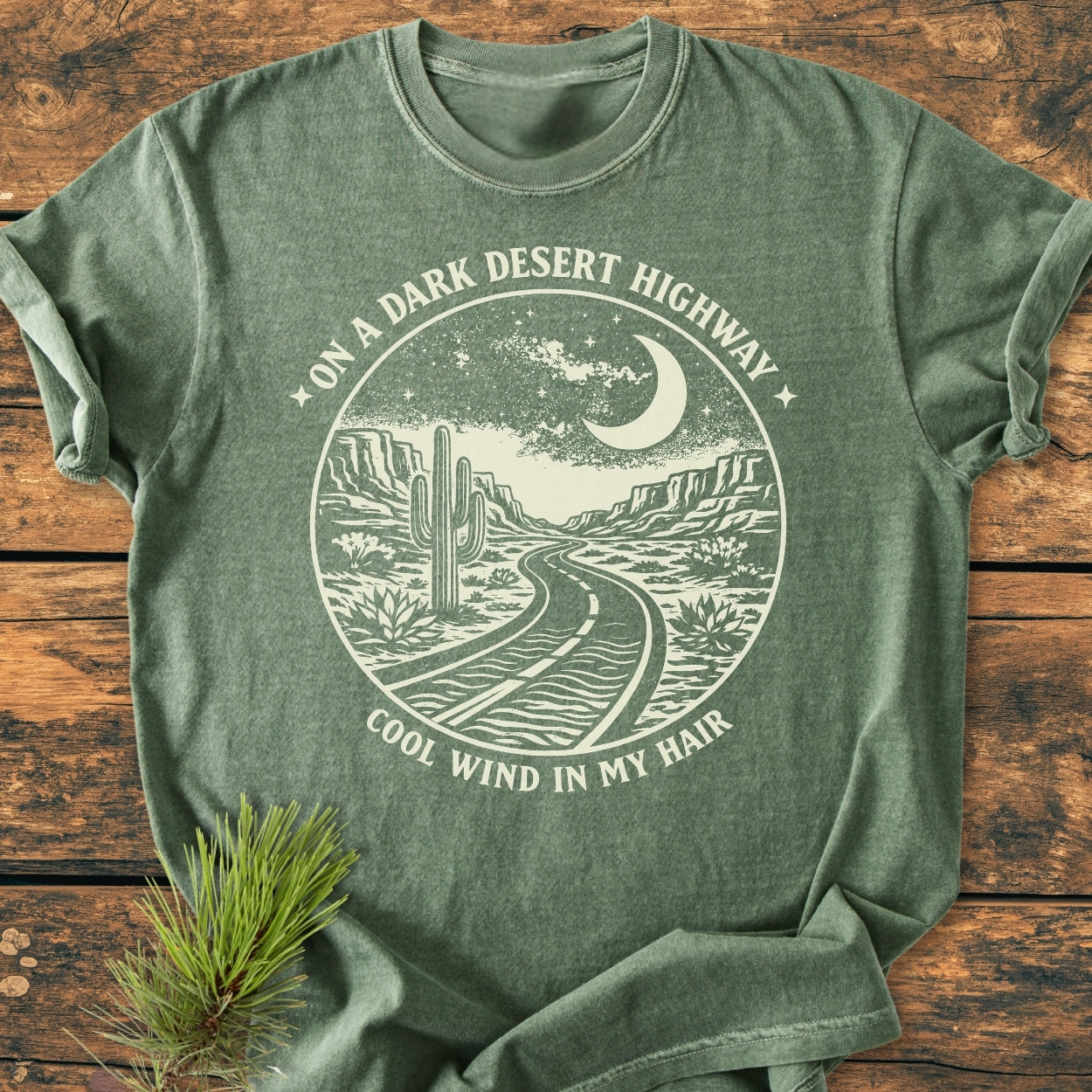 On A Dark Desert Highway - Vintage Wash Tee