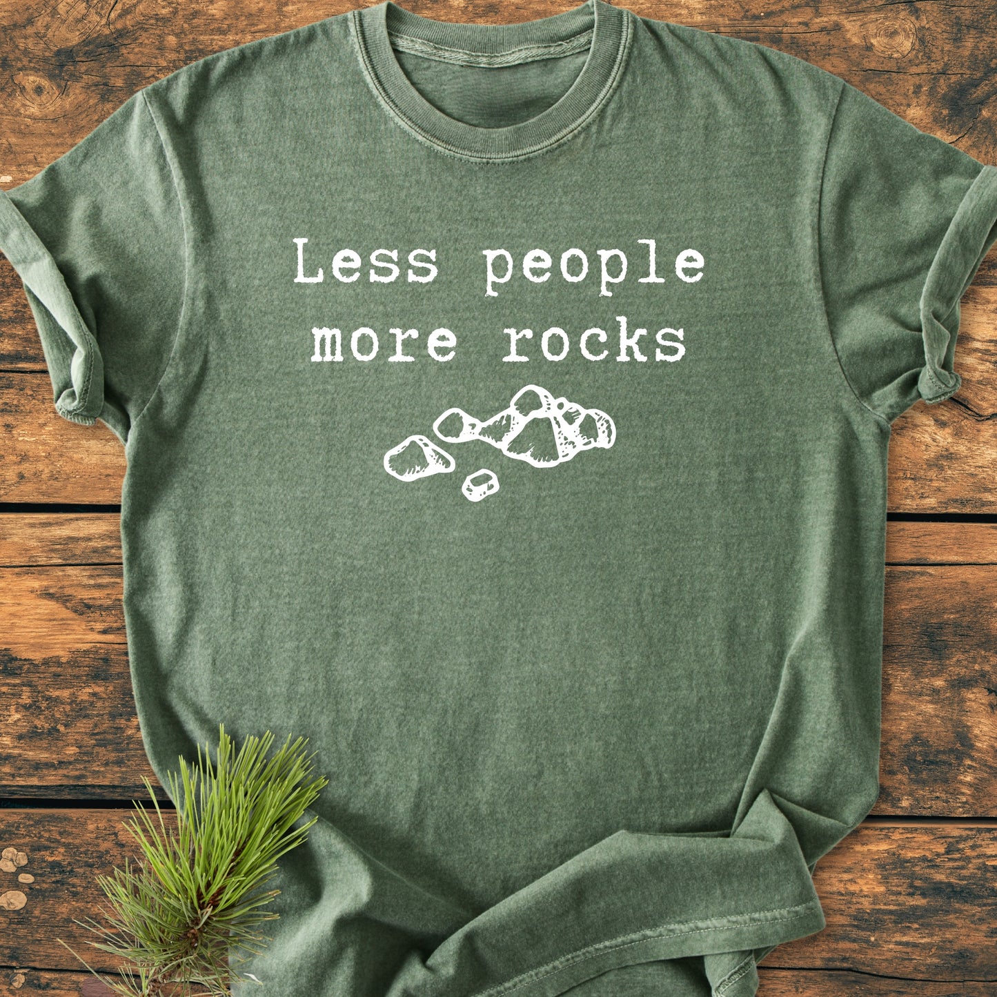 Less People More Rocks - Vintage Wash Tee