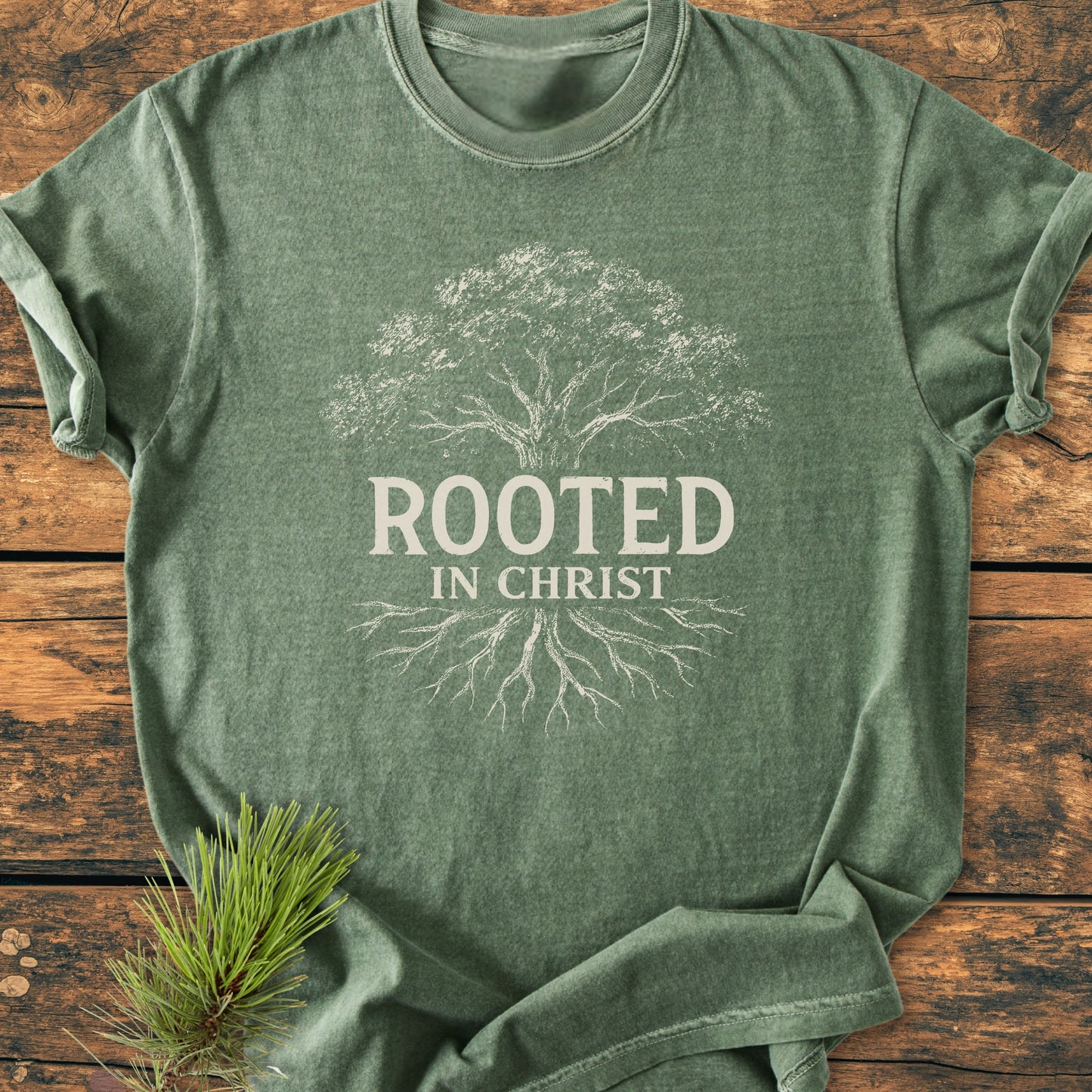 Rooted In Christ - Vintage Wash Tee