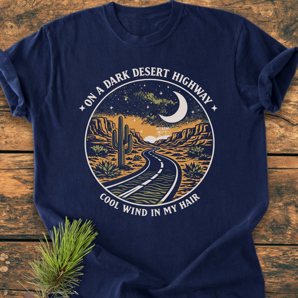 On A Dark Desert Highway - Vintage Wash Tee