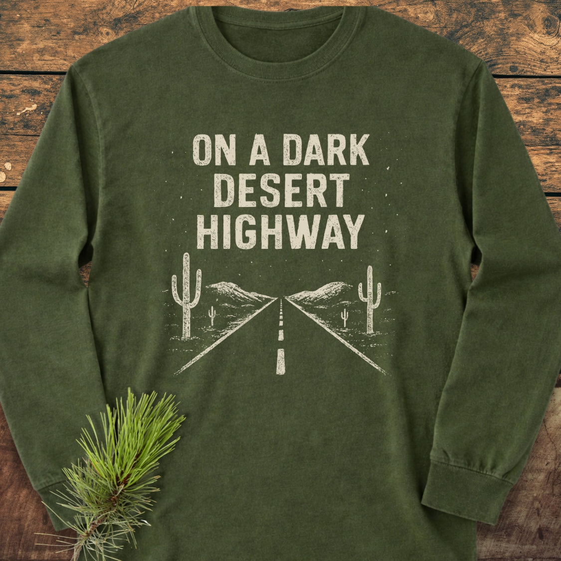 On A Dark Desert Highway Long-Sleeve Tee